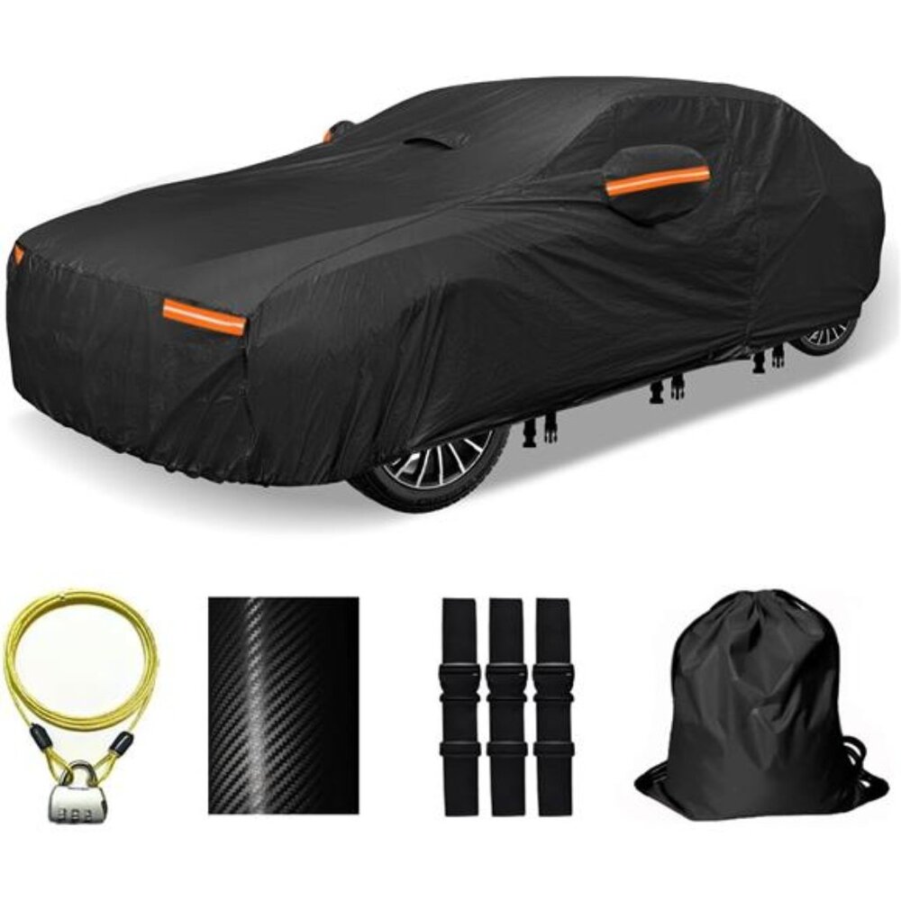 30 Layers Car Cover for Automobiles All Weather Waterproof, Outdoor Snowproof
